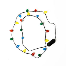 Load image into Gallery viewer, Lotsa Light Light Bulb Necklace w/20lights
