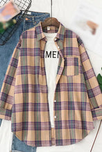 Load image into Gallery viewer, PLAID BUTTON DOWN BLOUSE
