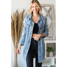 Load image into Gallery viewer, WESTERN DENIM SHIRT JACKET LONG
