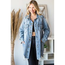 Load image into Gallery viewer, WESTERN DENIM SHIRT JACKET LONG
